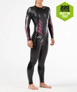 2XU - Women's P:1 Propel Wetsuit - Black/Pink Peacock - Ex-Rental 2 Hire