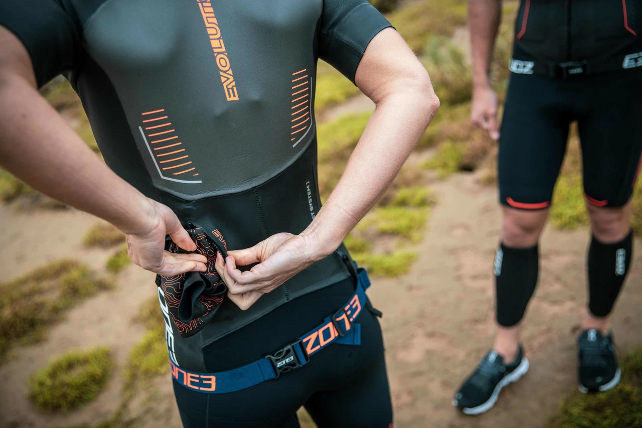 Zone 3 Zone3 - Evolution Men's Swimrun Wetsuit - Black/Orange/Gunmetal - 2023 5 Zone 3 Zone3 - Evolution Men's Swimrun Wetsuit - Black/Orange/Gunmetal - 2023 - Image 5