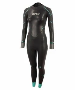Zone 3 Zone3 - Women's Advance Wetsuit - Black/Turquoise/Gunmetal - Ex-Rental 1 Hire - 2023 -Zoot shop Zone3 Wetsuit Advance Womens Cutout Front1 86555.1660734529