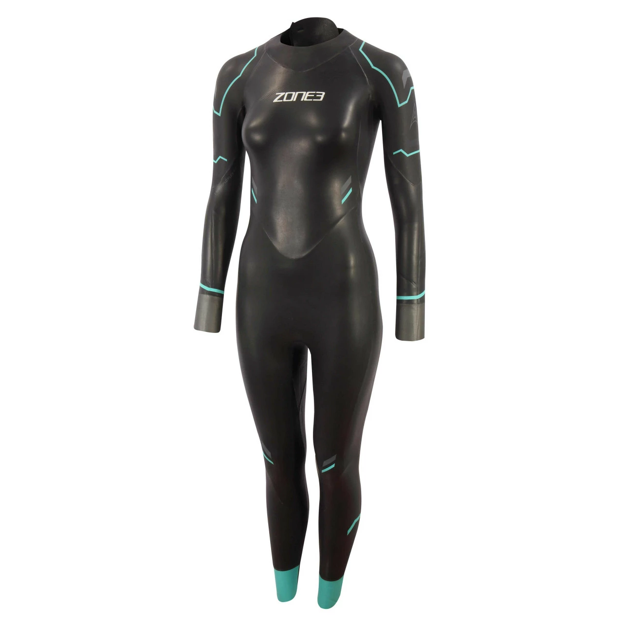 Zone 3 Zone3 - Women's Advance Wetsuit - Black/Turquoise/Gunmetal - 2023 3 Zone 3 Zone3 - Women's Advance Wetsuit - Black/Turquoise/Gunmetal - 2023 - Image 3