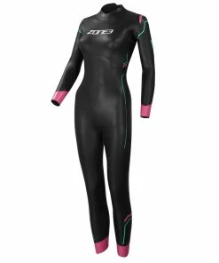 Zone 3 Zone3 - Women's Agile Wetsuit - Black/Pink/Turquoise - 2023