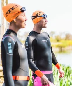 Zone 3 Zone3 - Women's Aspect 'Breaststroke' Wetsuit - Black/Blue/Orange - 2023 -Zoot shop Zone3 Feel Good Films152 80836.1675439217