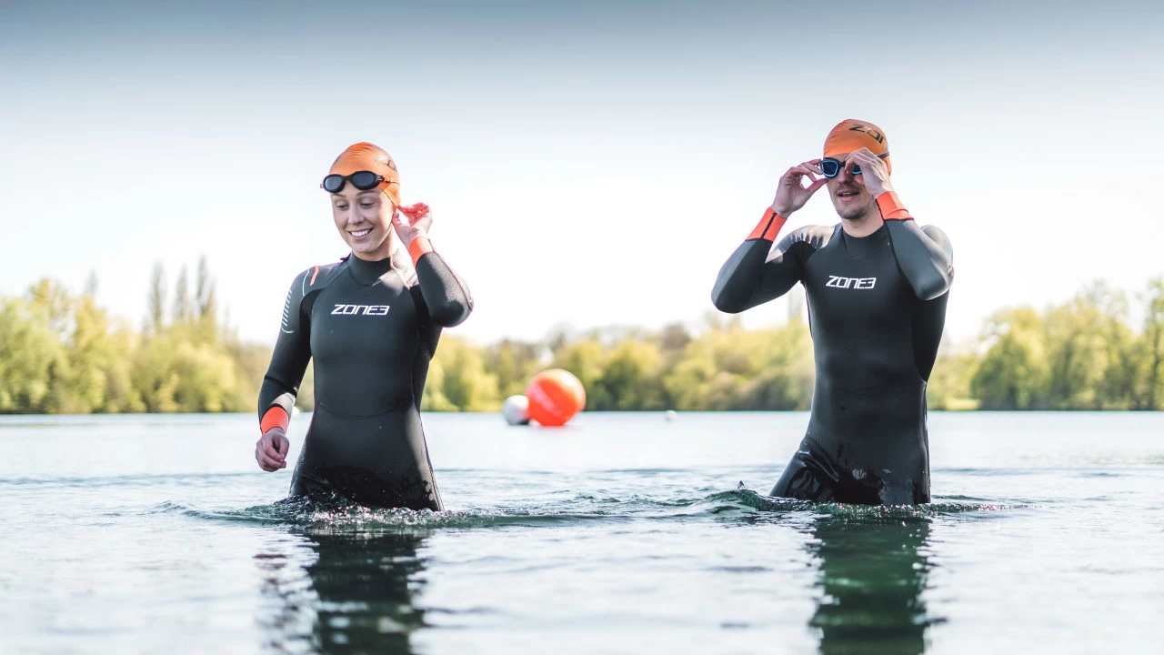 Zone 3 Zone3 - Men's Aspect 'Breaststroke' Wetsuit - Black/Blue/Orange - 2023 3 Zone 3 Zone3 - Men's Aspect 'Breaststroke' Wetsuit - Black/Blue/Orange - 2023 - Image 3