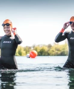 Zone 3 Zone3 - Women's Aspect 'Breaststroke' Wetsuit - Black/Blue/Orange - 2023 -Zoot shop Zone3 Feel Good Films155 78124.1675439217