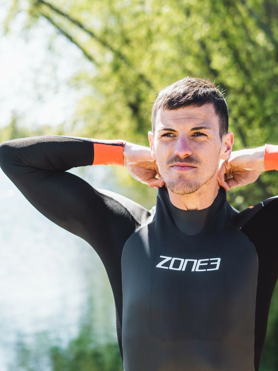 Zone 3 Zone3 - Men's Aspect 'Breaststroke' Wetsuit - Black/Blue/Orange - 2023 4 Zone 3 Zone3 - Men's Aspect 'Breaststroke' Wetsuit - Black/Blue/Orange - 2023 - Image 4